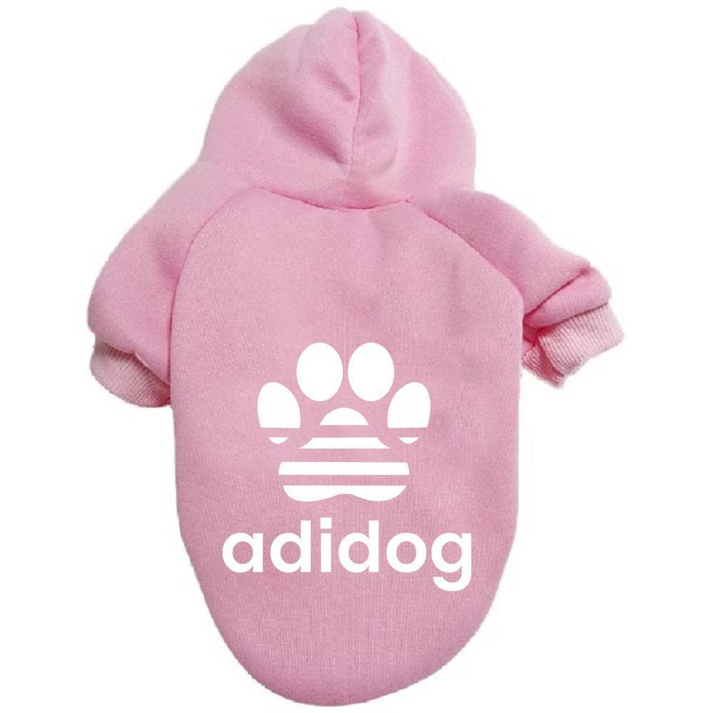 Adidog Hoodie for Dogs - Comfortable Pet Sweatshirt with Paw Print Design