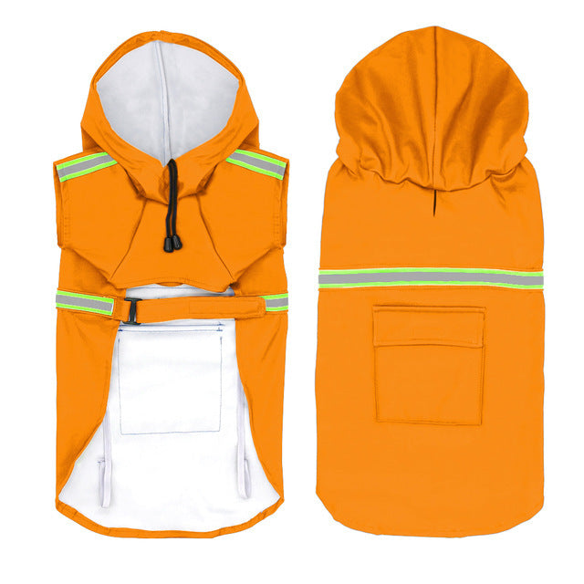 Waterproof Reflective Dog Raincoat – Lightweight Pet Rain Jacket with Hood for Small to Large Dogs