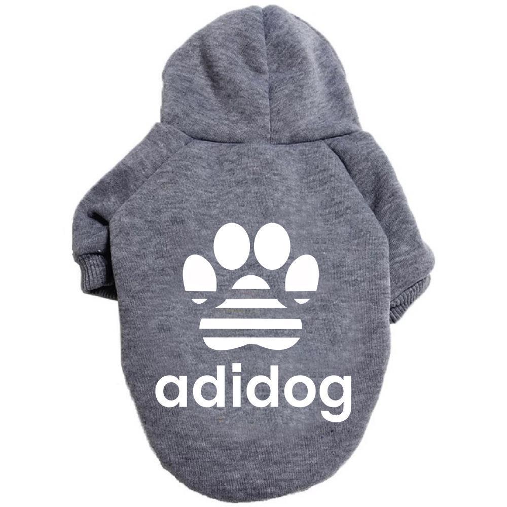 Adidog Hoodie for Dogs - Comfortable Pet Sweatshirt with Paw Print Design