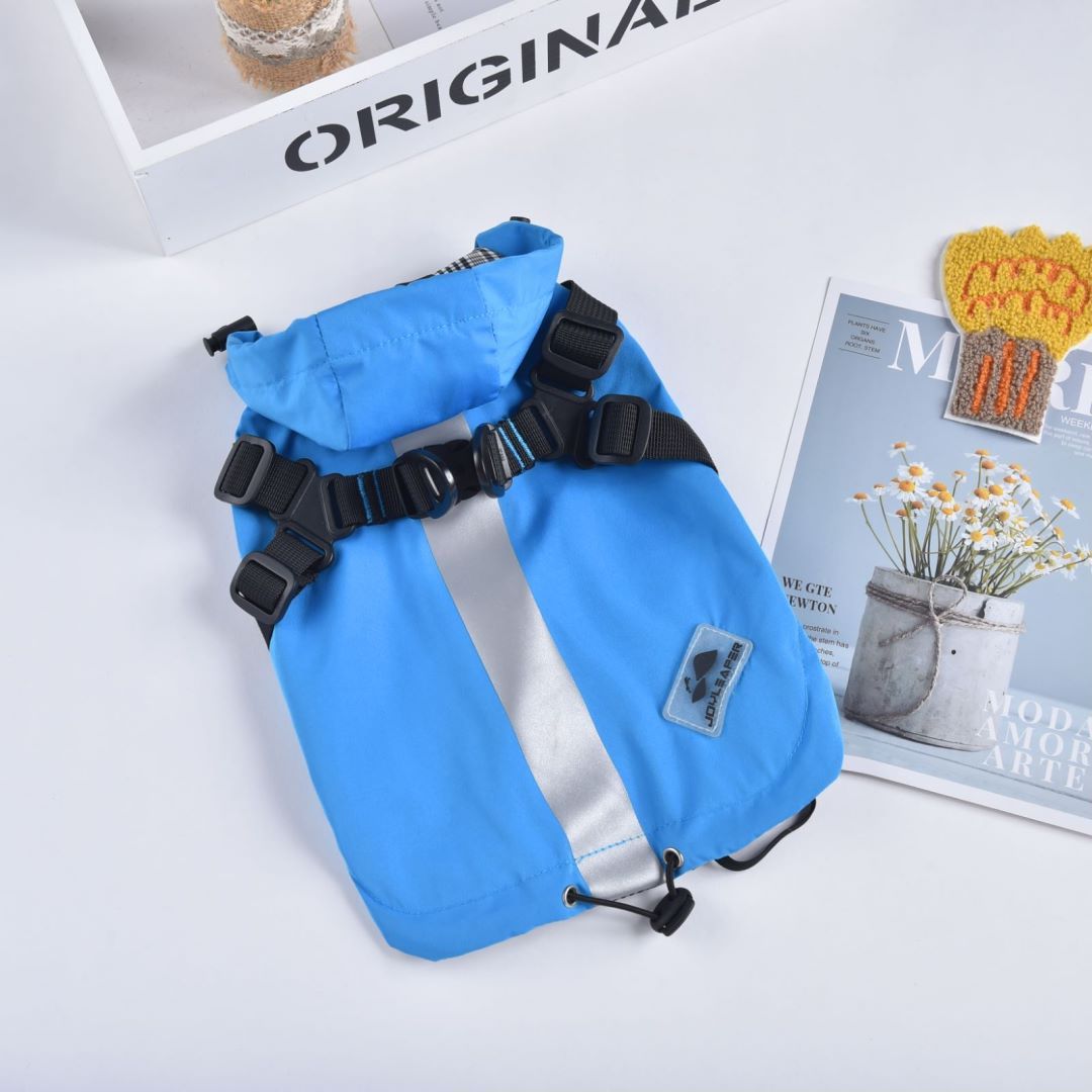 Waterproof Windbreaker Dog Raincoat – Lightweight Snowproof Pet Jacket for Small & Medium Dogs