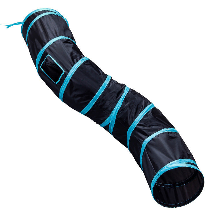 S-Shaped Foldable Cat Tunnel Toy – Interactive Play Tube for Kittens & Cats