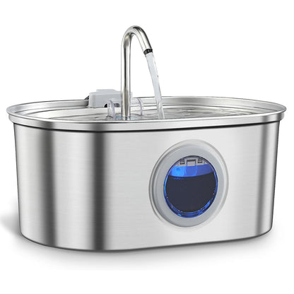 Stainless Steel Pet Water Dispenser – Automatic Non-Spill Drinking Feeder for Dogs & Cats