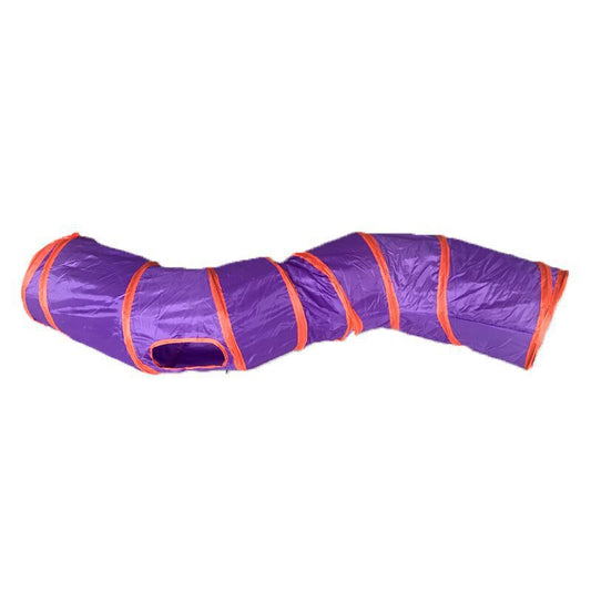 S-Shaped Foldable Cat Tunnel Toy – Interactive Play Tube for Kittens & Cats