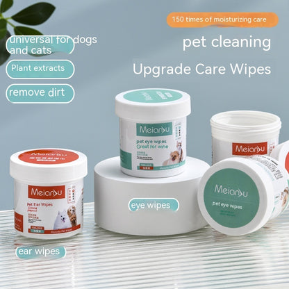 Pet Ear & Eye Cleaning Wipes – Gentle Tear Stain Remover for Dogs & Cats