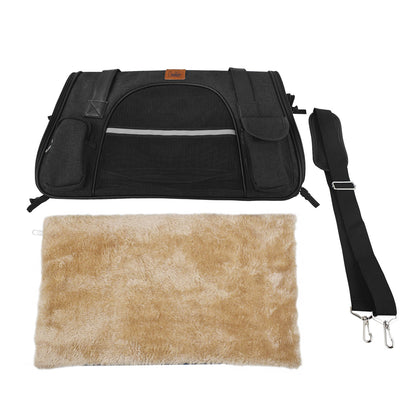 Dog Travel Car Seat Carrier – Portable Pet Carrier with Safety Belt for Small & Medium Dogs