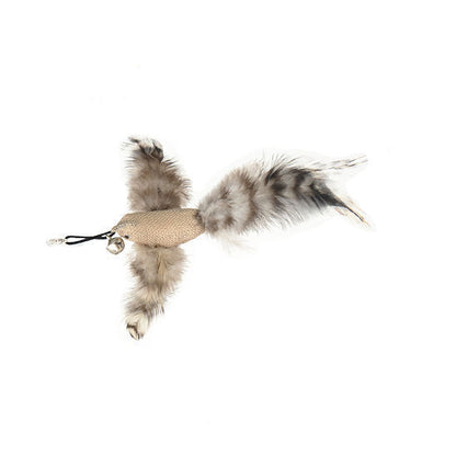 Steel Wire Feather Cat Teaser Toy – Long Rod Interactive Funny Wand for Cats