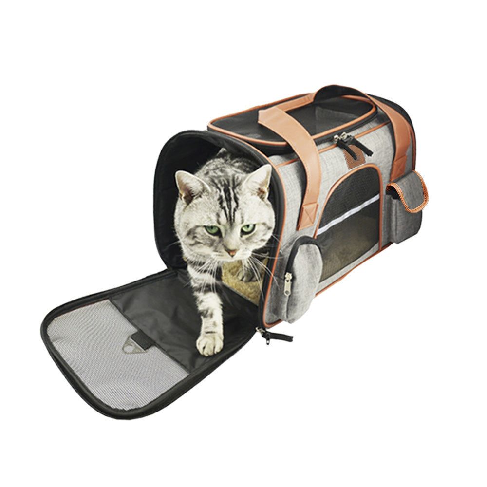Dog Travel Car Seat Carrier – Portable Pet Carrier with Safety Belt for Small & Medium Dogs