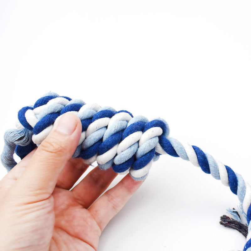 Molar Teeth Cleaning Rope Toy for Dogs - Durable Dental Chew Toy for Plaque & Tartar Removal