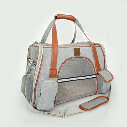 Dog Travel Car Seat Carrier – Portable Pet Carrier with Safety Belt for Small & Medium Dogs