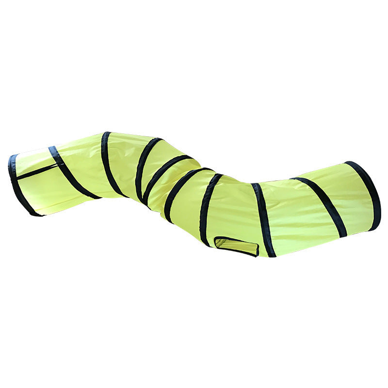 S-Shaped Foldable Cat Tunnel Toy – Interactive Play Tube for Kittens & Cats