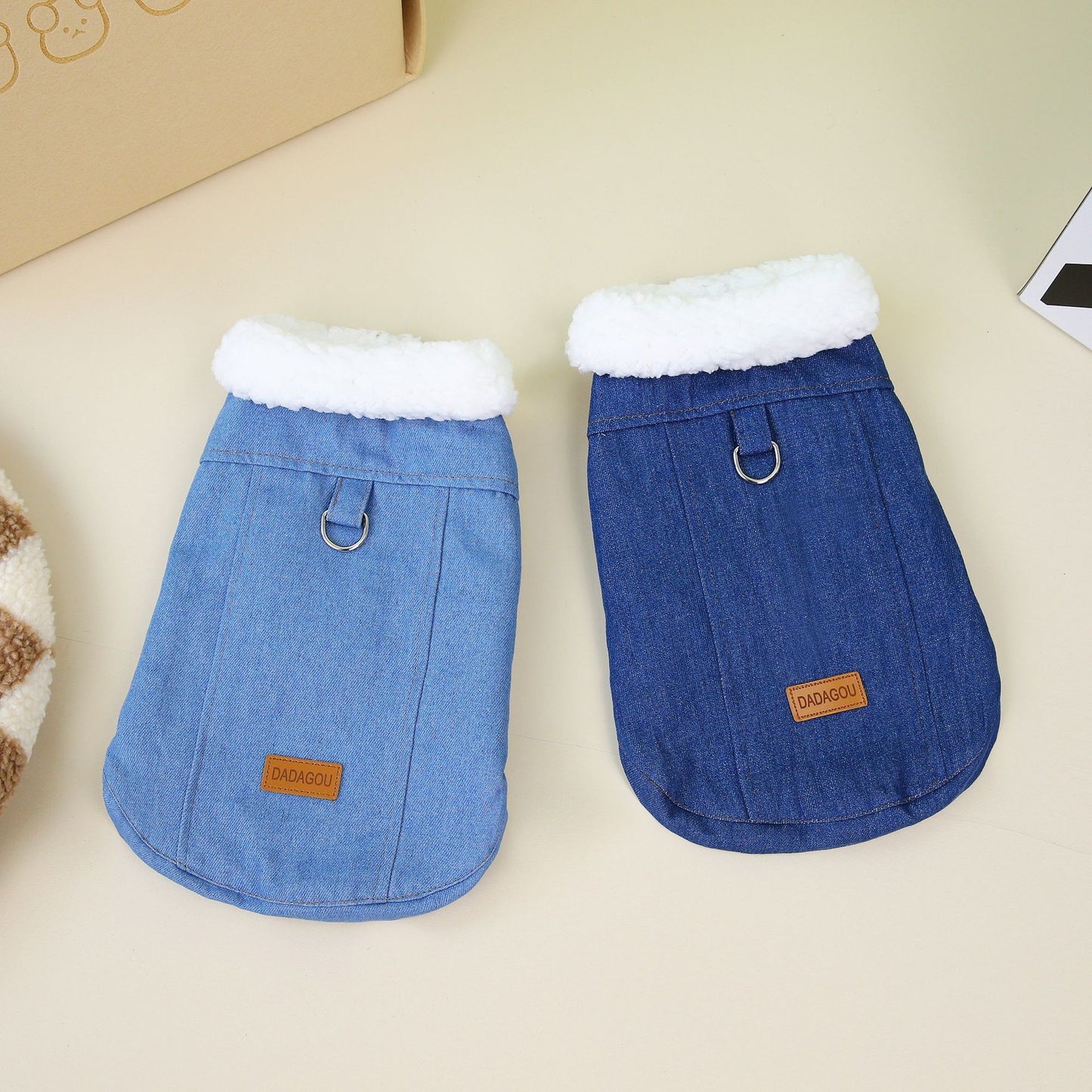 Corgi Dog Clothes Denim Cotton Coat