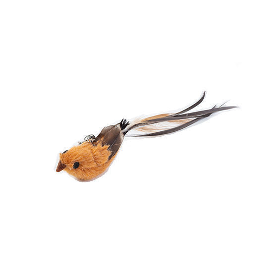 Steel Wire Feather Cat Teaser Toy – Long Rod Interactive Funny Wand for Cats