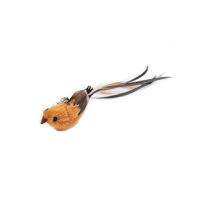 Steel Wire Feather Cat Teaser Toy – Long Rod Interactive Funny Wand for Cats