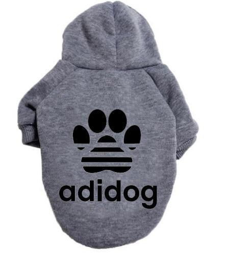 Adidog Hoodie for Dogs - Comfortable Pet Sweatshirt with Paw Print Design