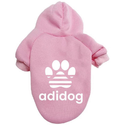 Adidog Hoodie for Dogs - Comfortable Pet Sweatshirt with Paw Print Design