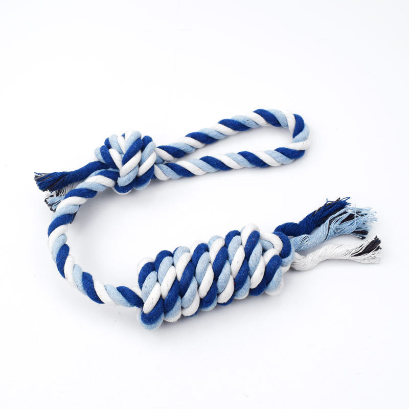 Molar Teeth Cleaning Rope Toy for Dogs - Durable Dental Chew Toy for Plaque & Tartar Removal