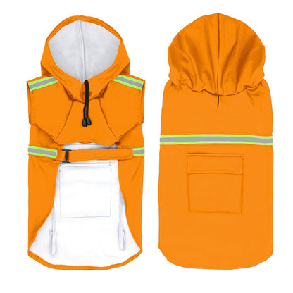 Waterproof Reflective Dog Raincoat – Lightweight Pet Rain Jacket with Hood for Small to Large Dogs