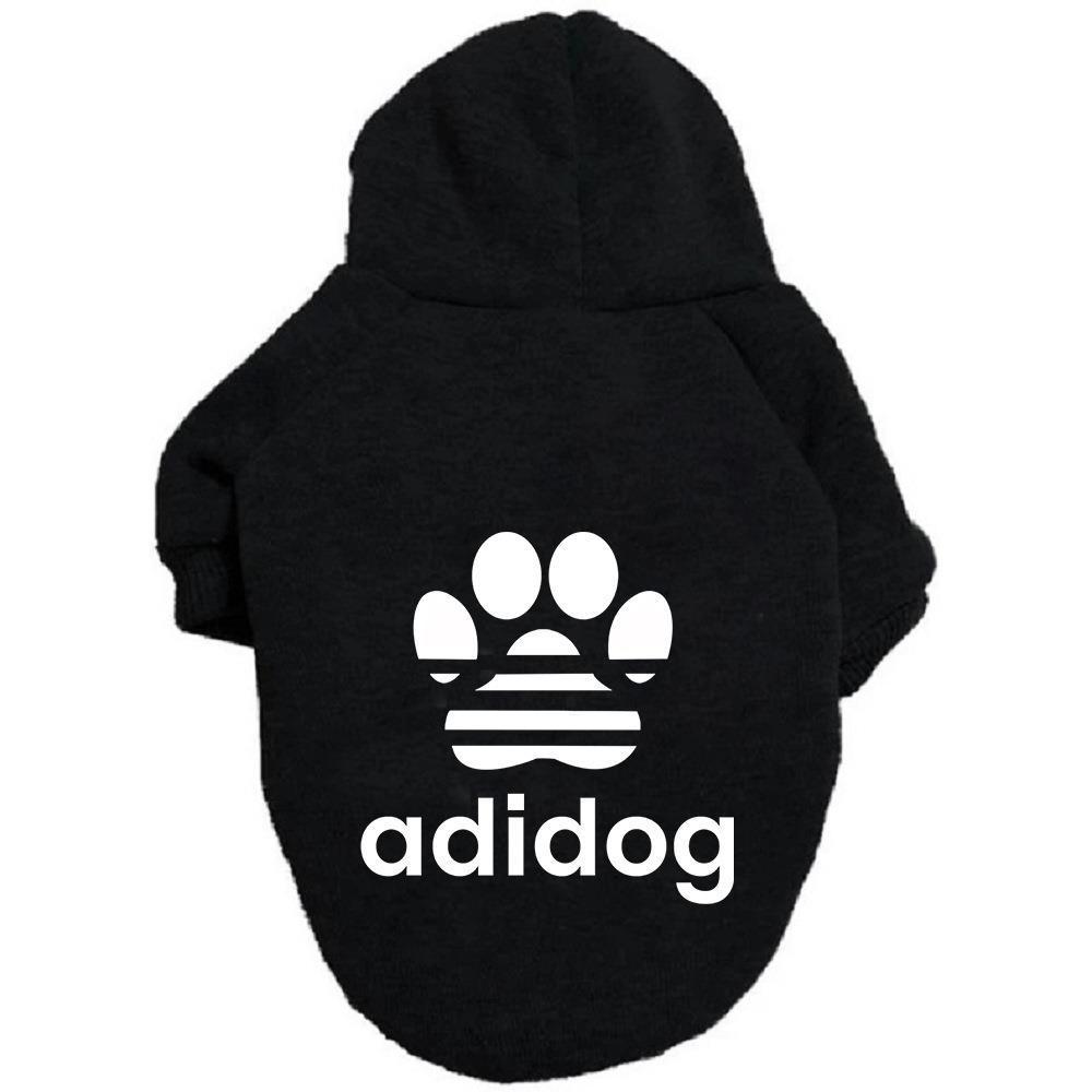Adidog Hoodie for Dogs - Comfortable Pet Sweatshirt with Paw Print Design