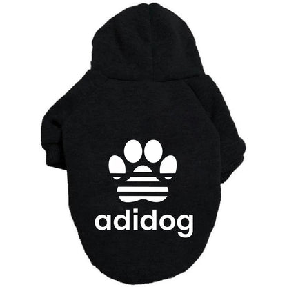 Adidog Hoodie for Dogs - Comfortable Pet Sweatshirt with Paw Print Design