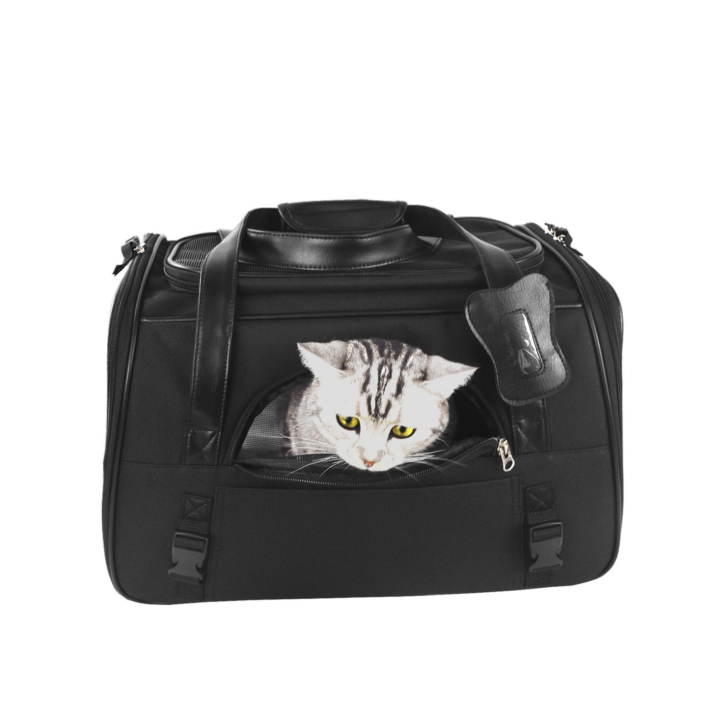 Dog Travel Car Seat Carrier – Portable Pet Carrier with Safety Belt for Small & Medium Dogs