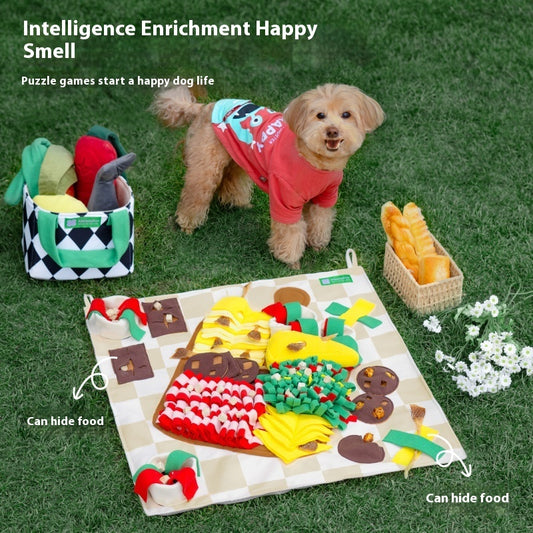 Dog Snuffle Mat Food Dispensing Toy – Interactive Feeding & Smell Training Pad