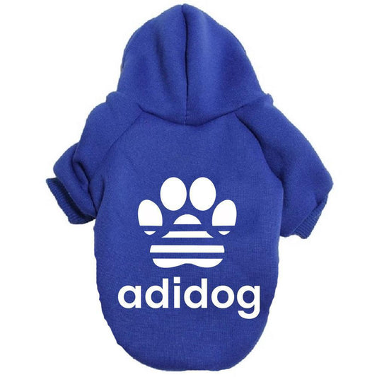 Adidog Hoodie for Dogs - Comfortable Pet Sweatshirt with Paw Print Design