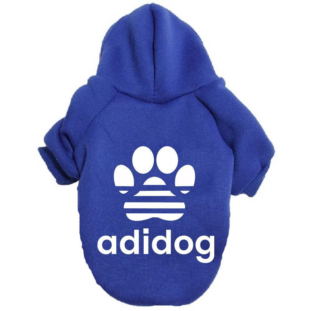 Adidog Hoodie for Dogs - Comfortable Pet Sweatshirt with Paw Print Design