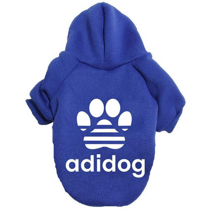 Adidog Hoodie for Dogs - Comfortable Pet Sweatshirt with Paw Print Design